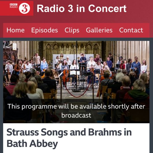 Strauss Songs and Brahms in Bath Abbey